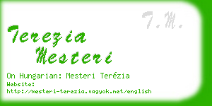 terezia mesteri business card