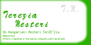 terezia mesteri business card